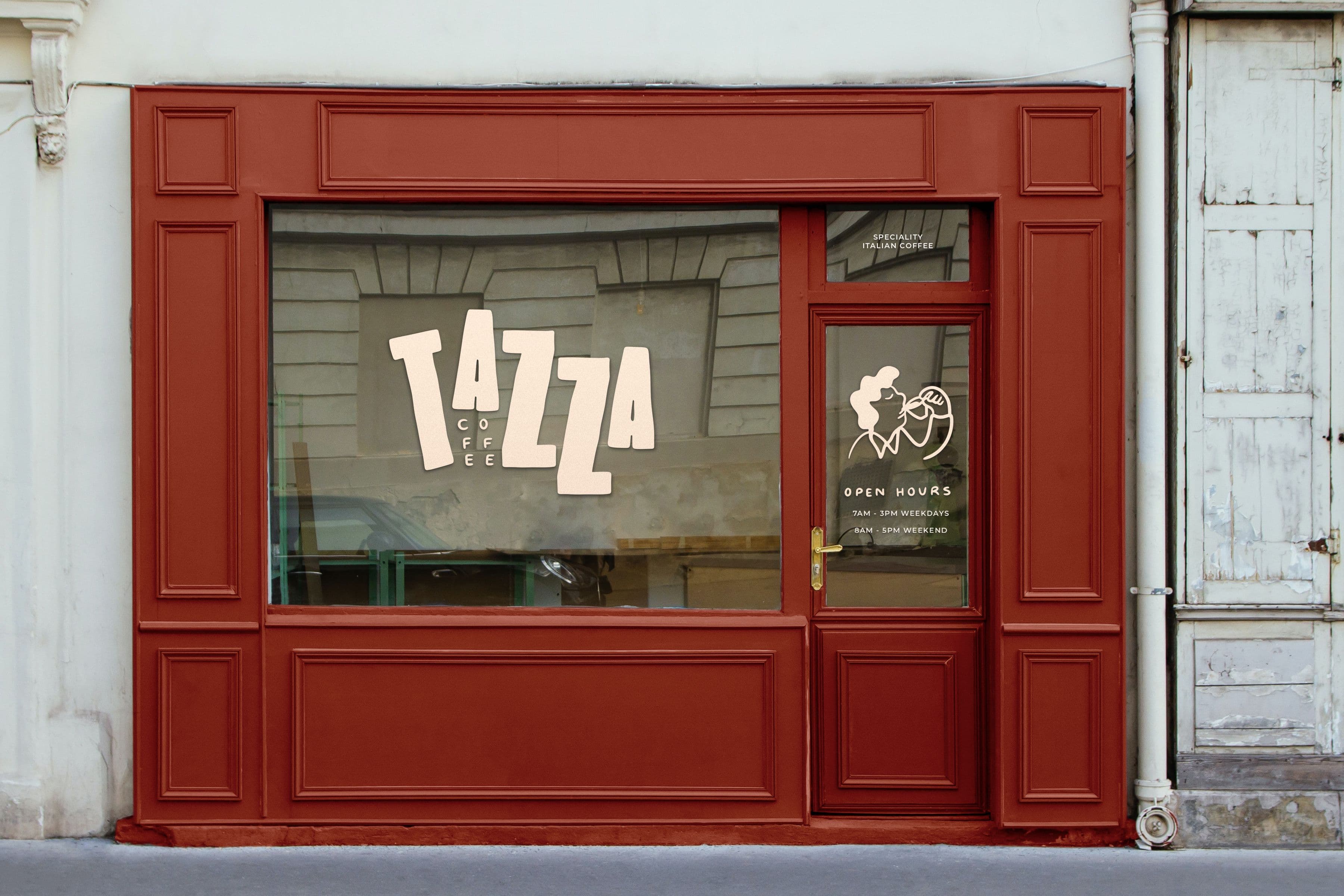 Tazza coffee shop storefront